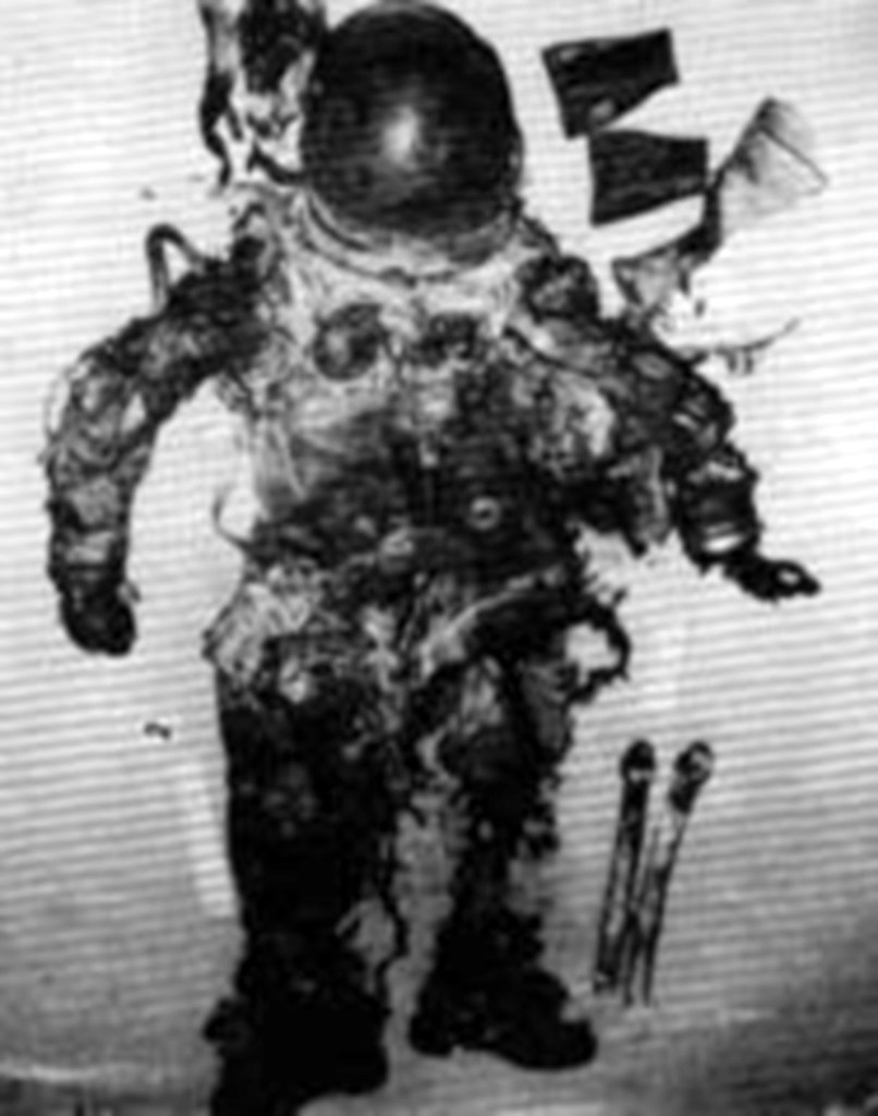 Apollo 1 astronaut Edward Higgins White II still in his space suit — related to best systemic doctor